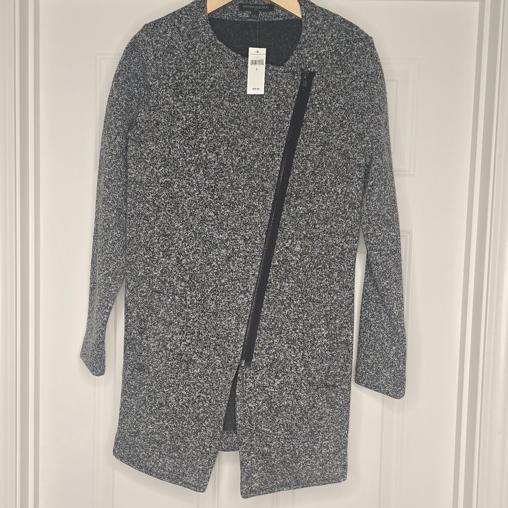 Banana Republic Factory Black and Gray Pea Coat